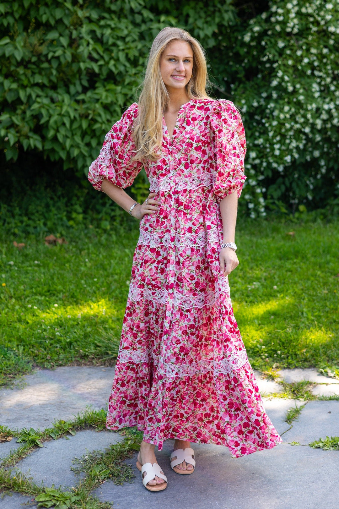 Cotton Slub Relaxed Dress Poppy Field | Kjoler | Smuk - Dameklær på nett
