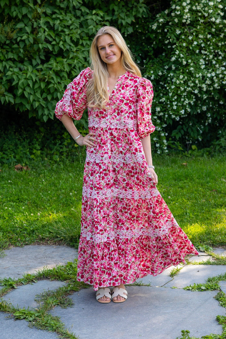 Cotton Slub Relaxed Dress Poppy Field | Kjoler | Smuk - Dameklær på nett