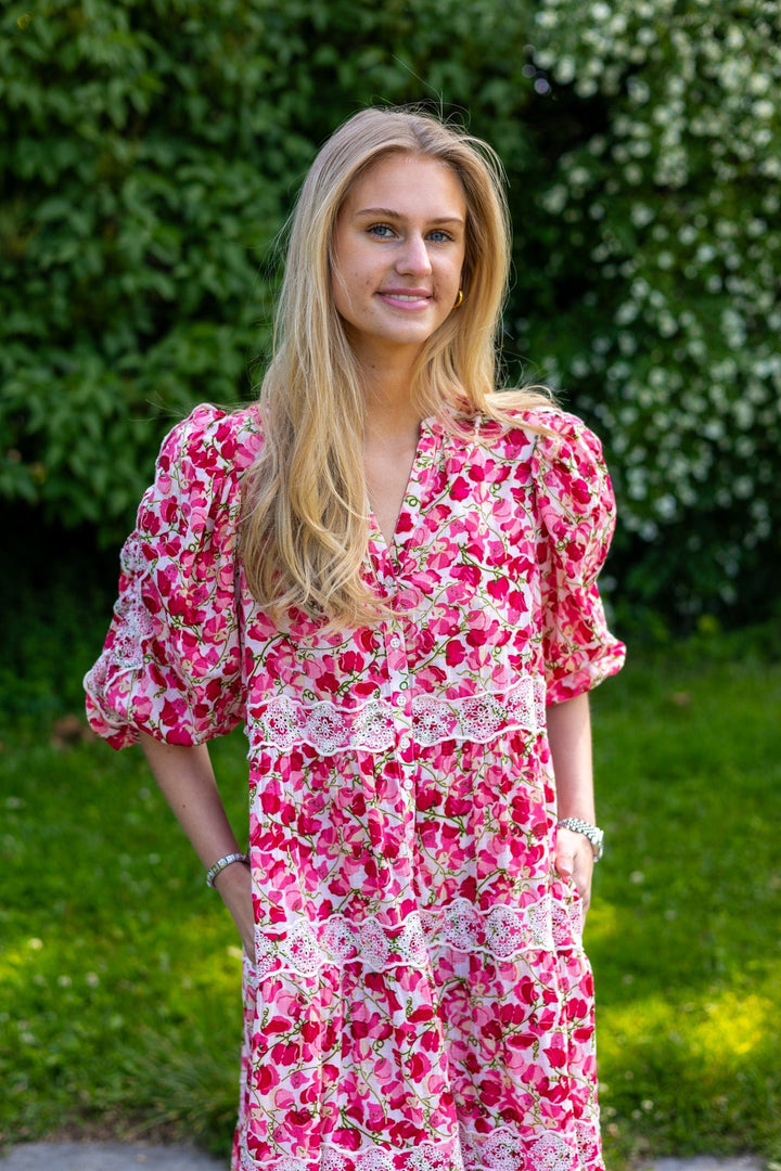 Cotton Slub Relaxed Dress Poppy Field | Kjoler | Smuk - Dameklær på nett