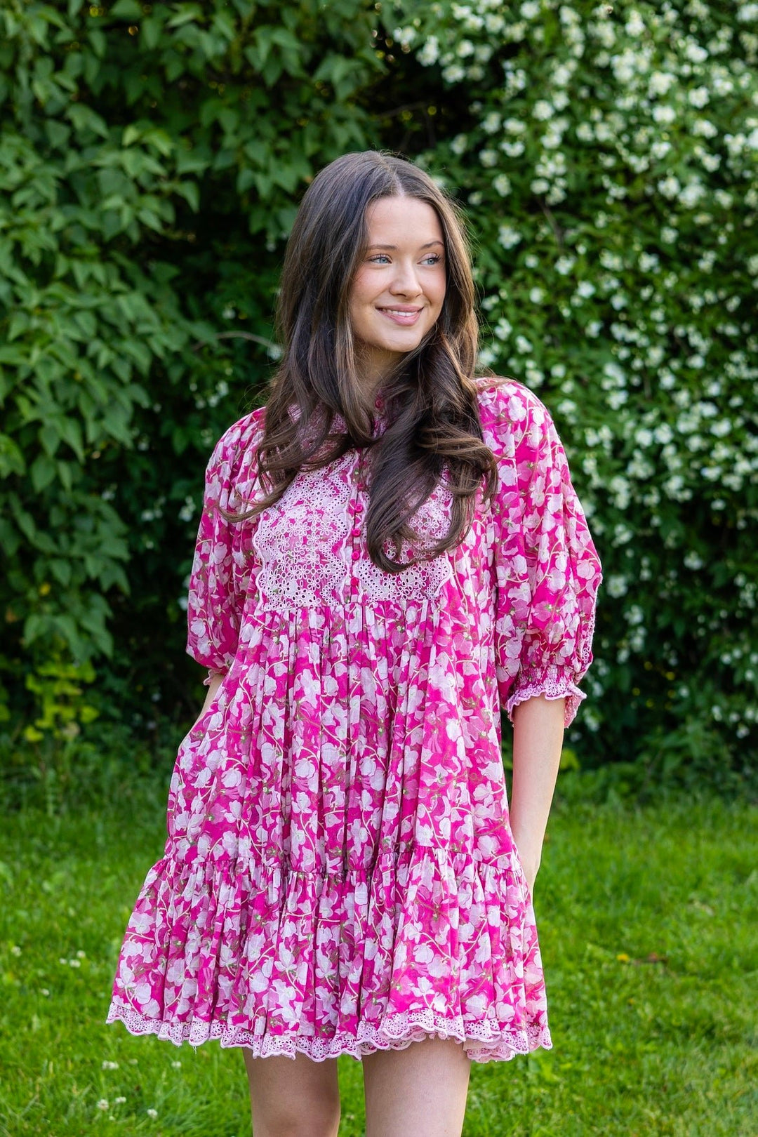 Cotton Slub Shift Dress Poppy Meadow | Kjoler | Smuk - Dameklær på nett