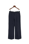 Creased Turn-Up Pants Evening Blue