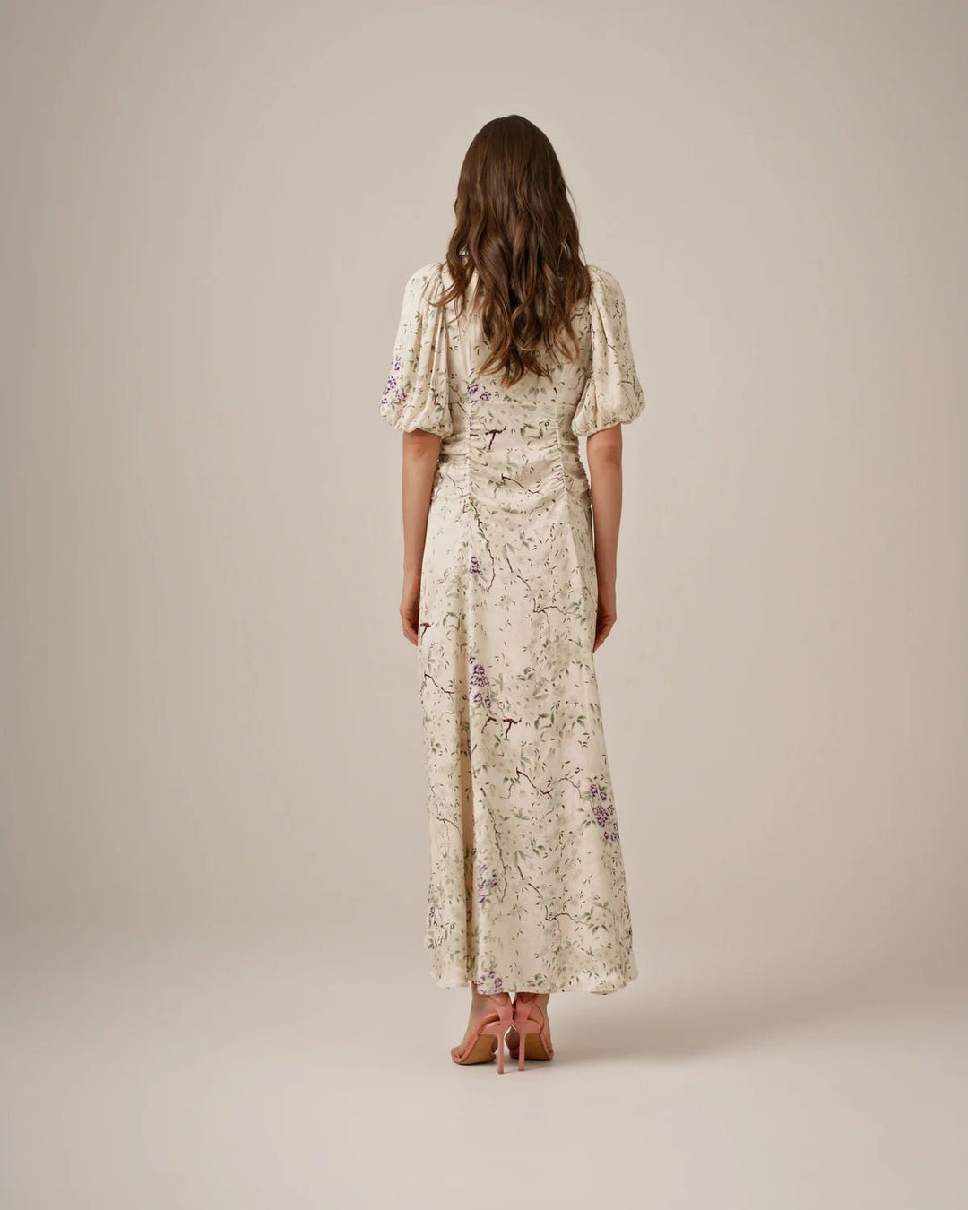 Crepe Satin Rouching Gown Dreamy Lilac | Kjoler | Smuk - Dameklær på nett
