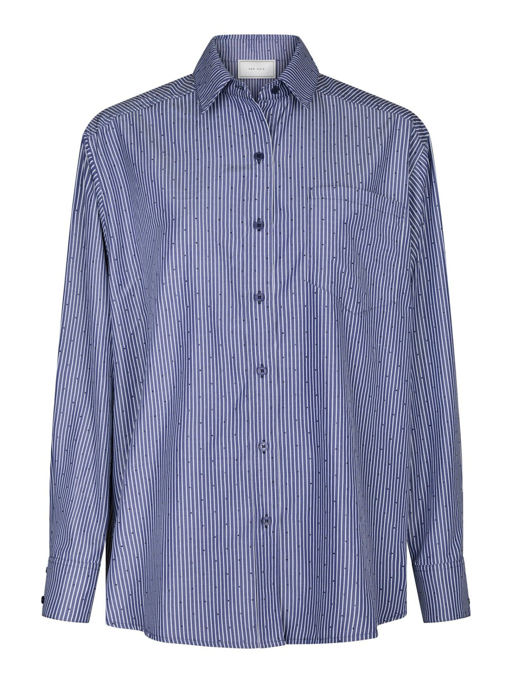 Dalma B Stripe Stone Shirt Midnight Blue | Skjorter og bluser | Smuk - Dameklær på nett