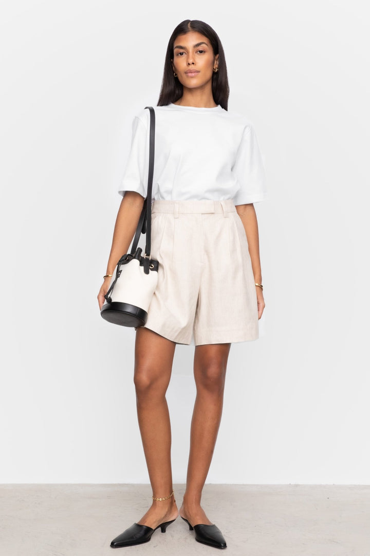 Daria Shorts Light Sand Melange | Shorts | Smuk - Dameklær på nett