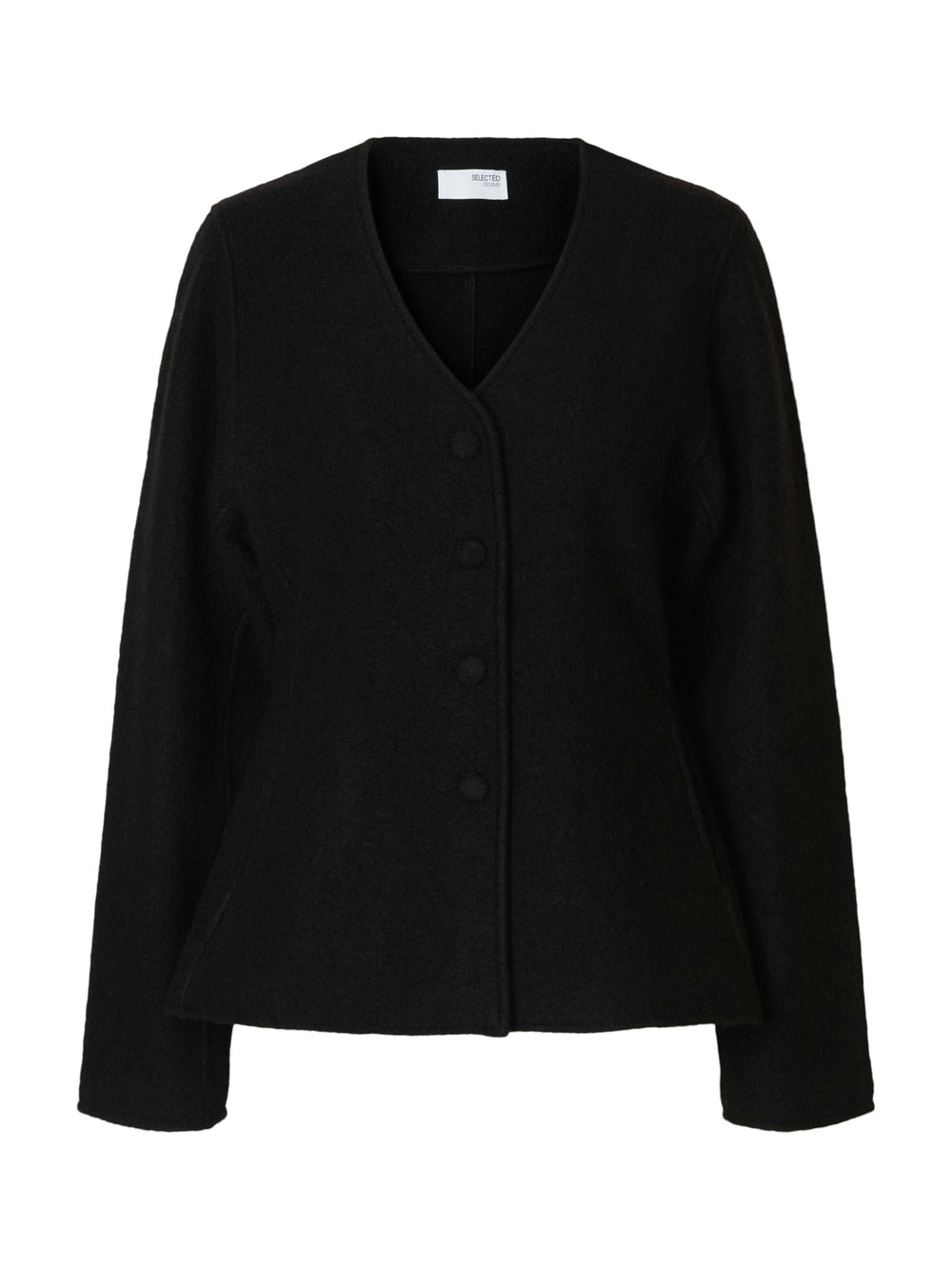 Darla Ls Knit Button Cardigan Black | Genser | Smuk - Dameklær på nett
