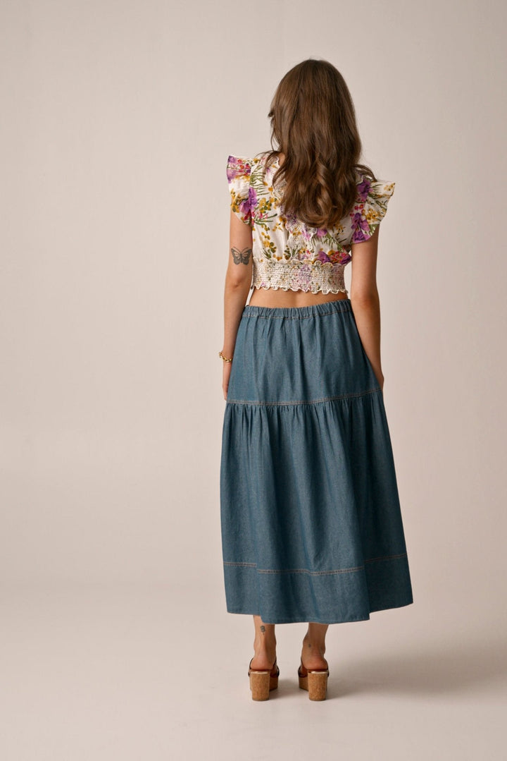 Denim Classic Skirt French Blue | Skjørt | Smuk - Dameklær på nett