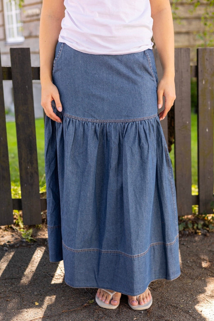 Denim Classic Skirt French Blue | Skjørt | Smuk - Dameklær på nett