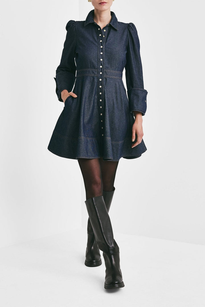 Denim Mini Dress Dark Blue | Kjoler | Smuk - Dameklær på nett