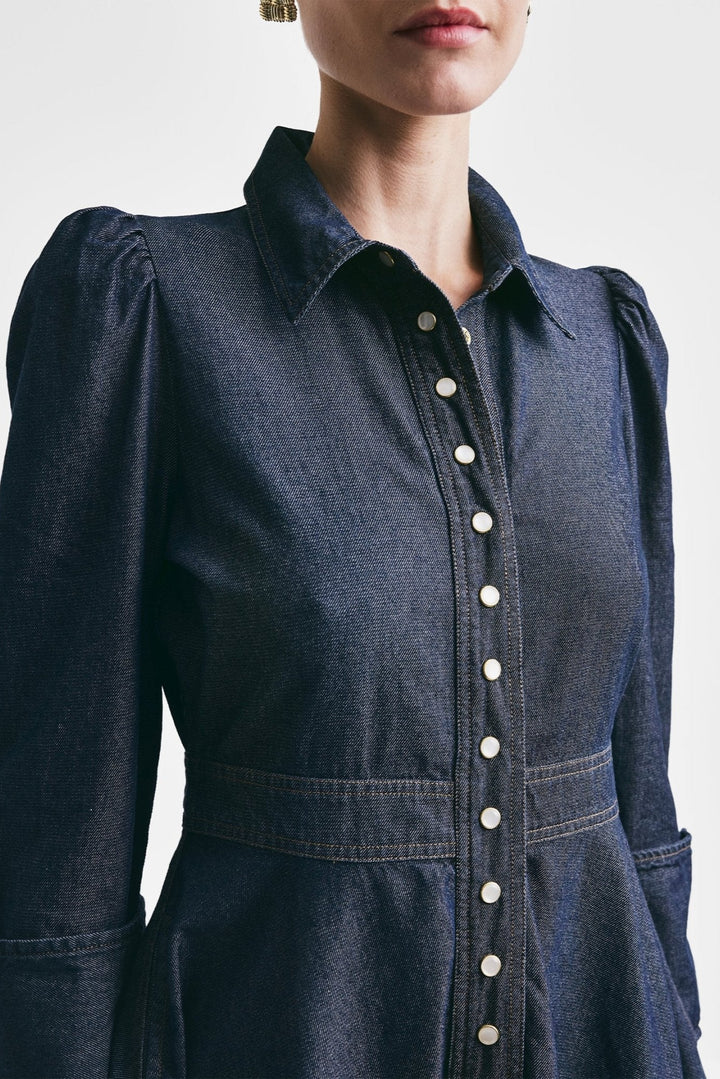 Denim Mini Dress Dark Blue | Kjoler | Smuk - Dameklær på nett