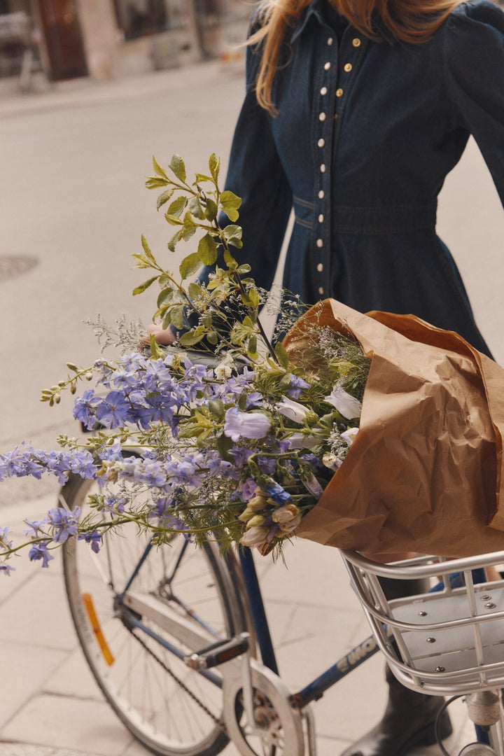 Denim Mini Dress Dark Blue | Kjoler | Smuk - Dameklær på nett