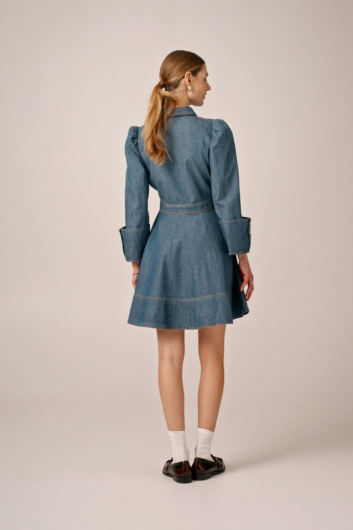 Denim Mini Dress French Blue | Kjoler | Smuk - Dameklær på nett