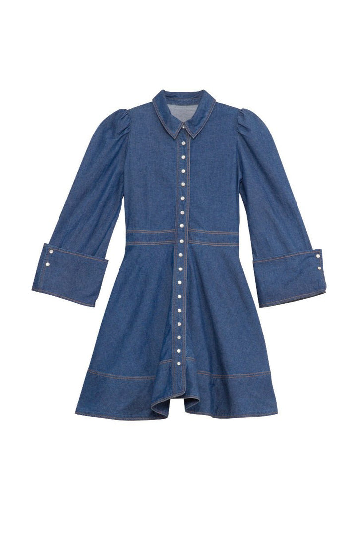 Denim Mini Dress French Blue | Kjoler | Smuk - Dameklær på nett