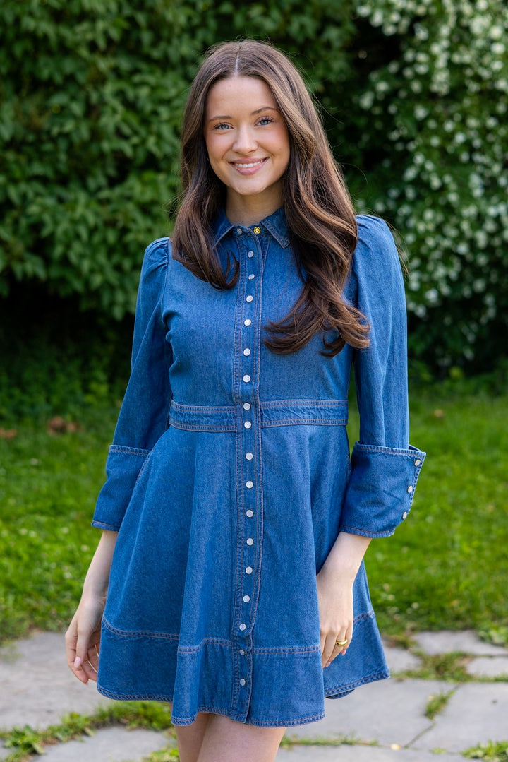 Denim Mini Dress French Blue | Kjoler | Smuk - Dameklær på nett
