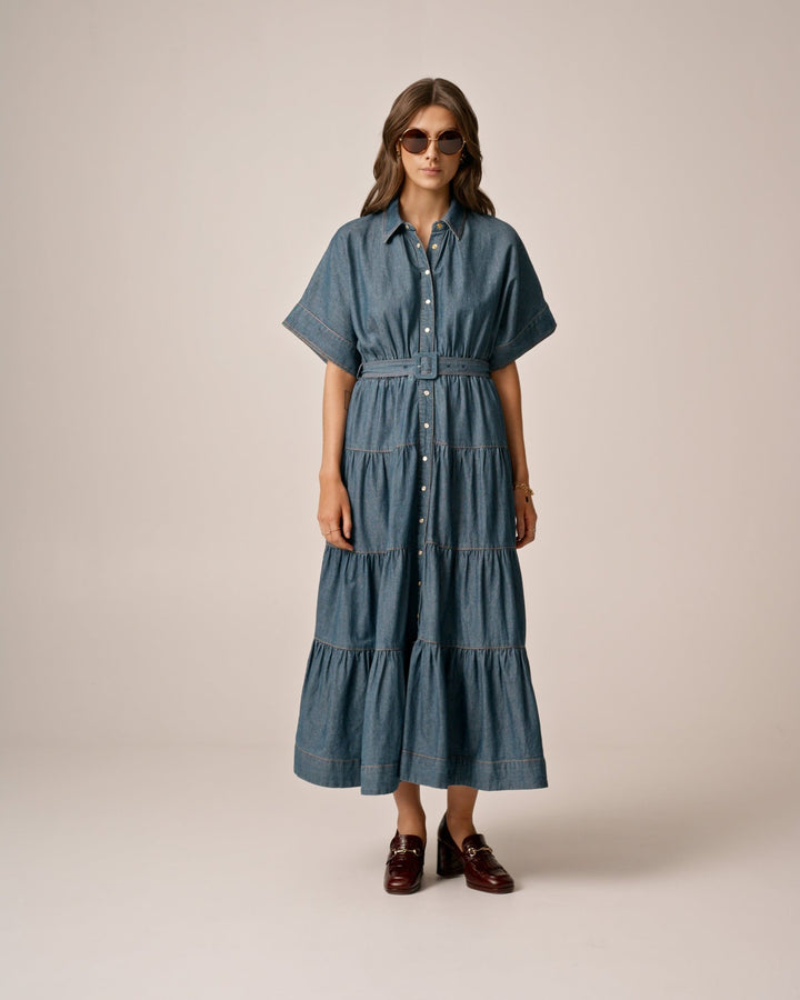 Denim Shirt Dress French Blue | Kjoler | Smuk - Dameklær på nett