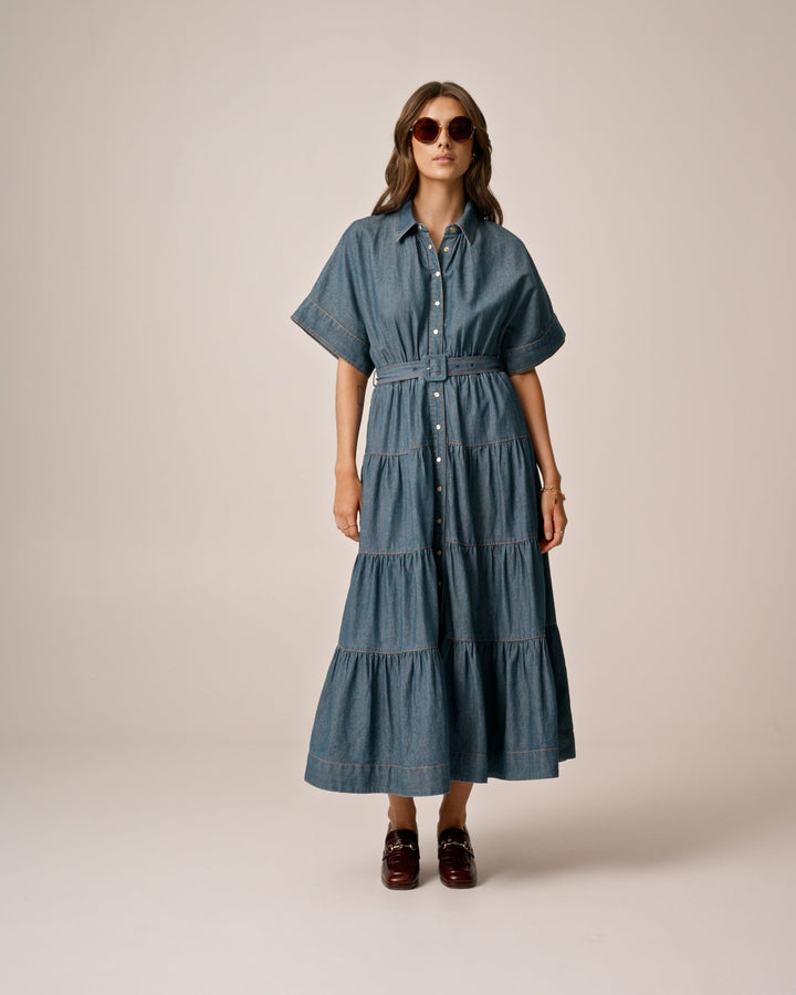 Denim Shirt Dress French Blue | Kjoler | Smuk - Dameklær på nett