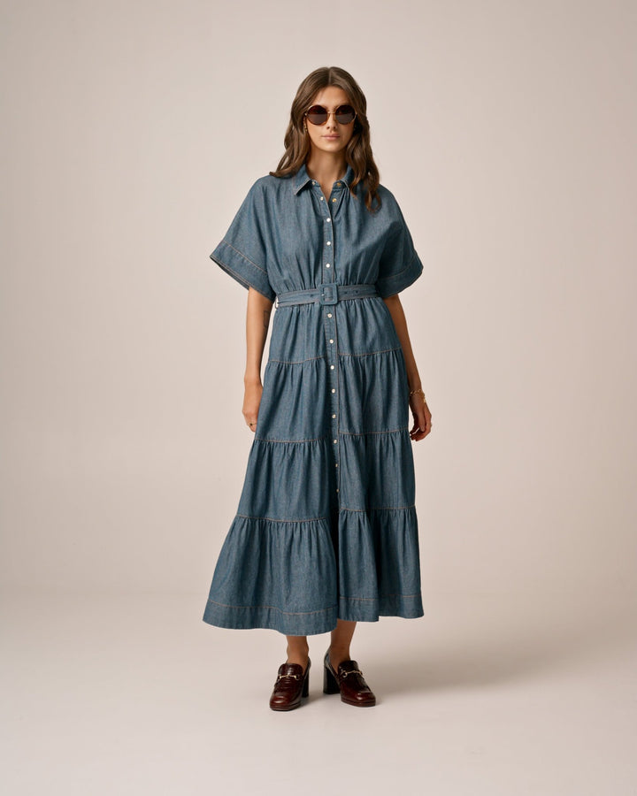 Denim Shirt Dress French Blue | Kjoler | Smuk - Dameklær på nett