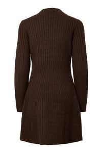 Dolly Ls Knit Dress Coffee Bean