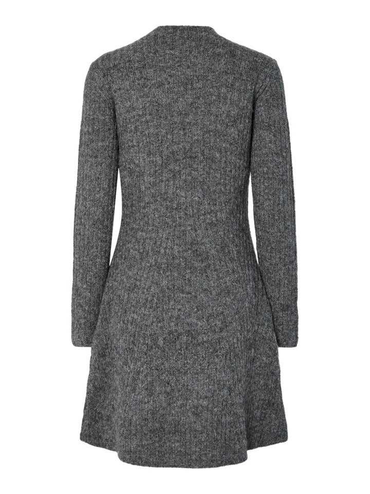 Dolly Ls Knit Dress Medium Grey Melange | Kjoler | Smuk - Dameklær på nett