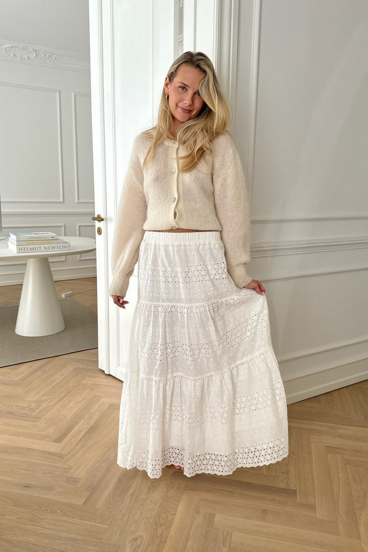 Sofia Long Skirt White Lace