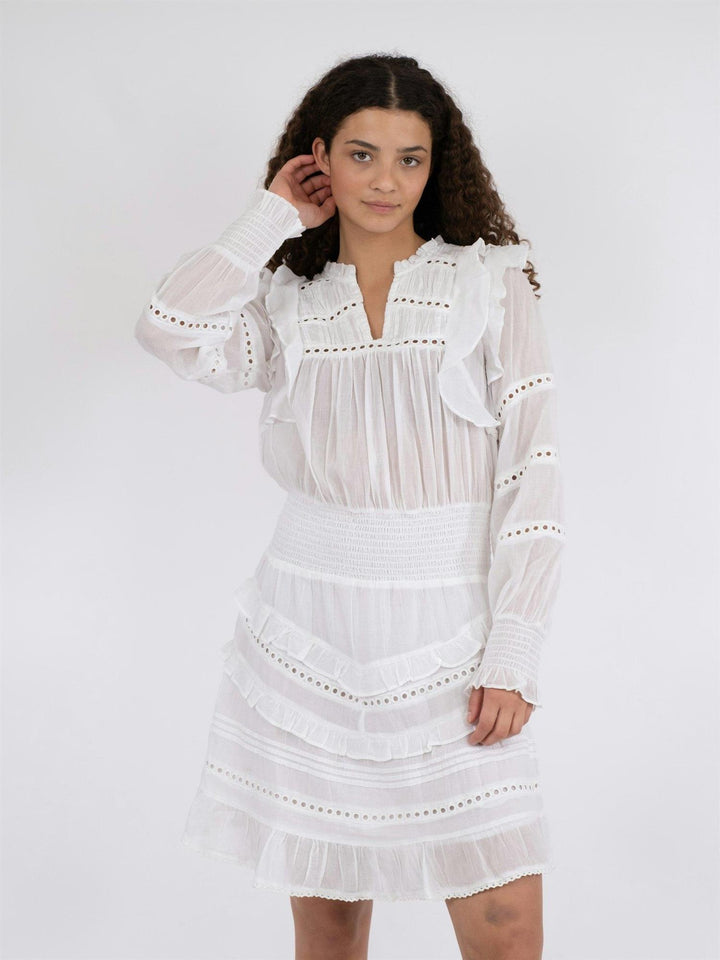 Harmoni S Voile Dress White