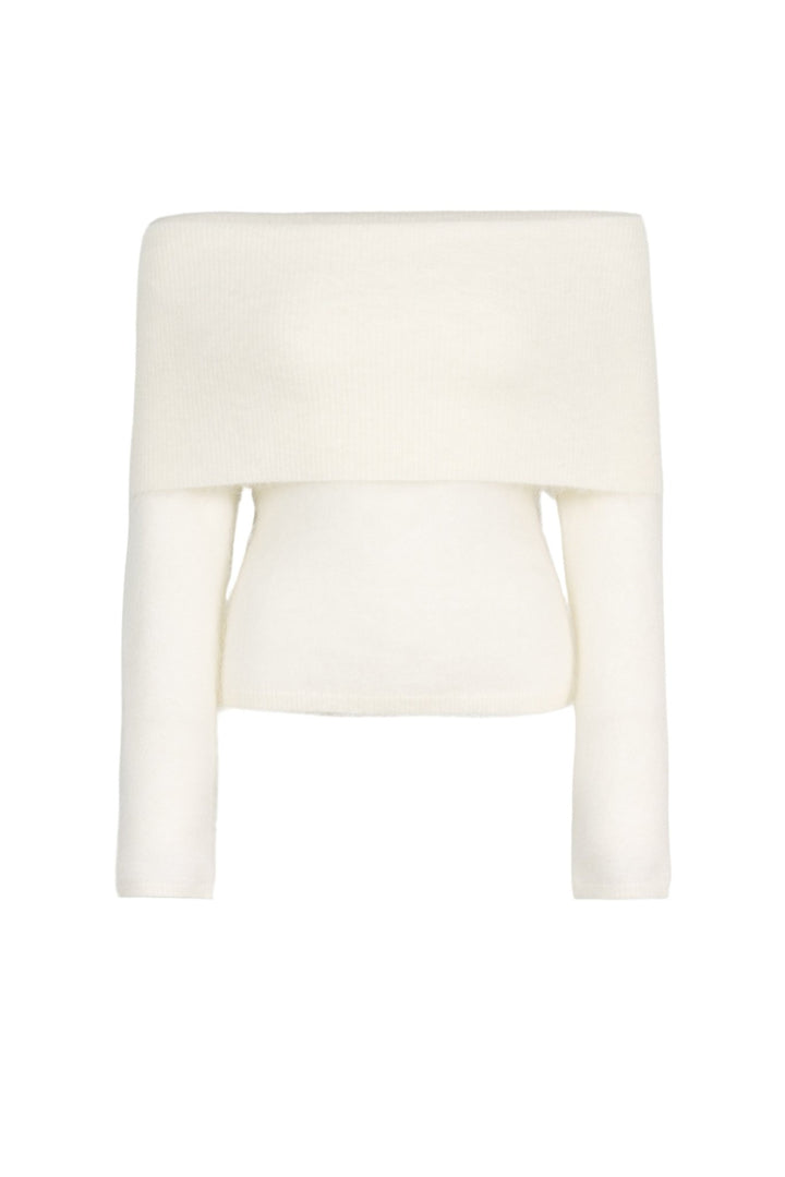 Eliette Off - Shoulder Knit Cream | Genser | Smuk - Dameklær på nett
