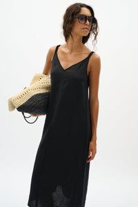 Elinoriw Strap Dress Black