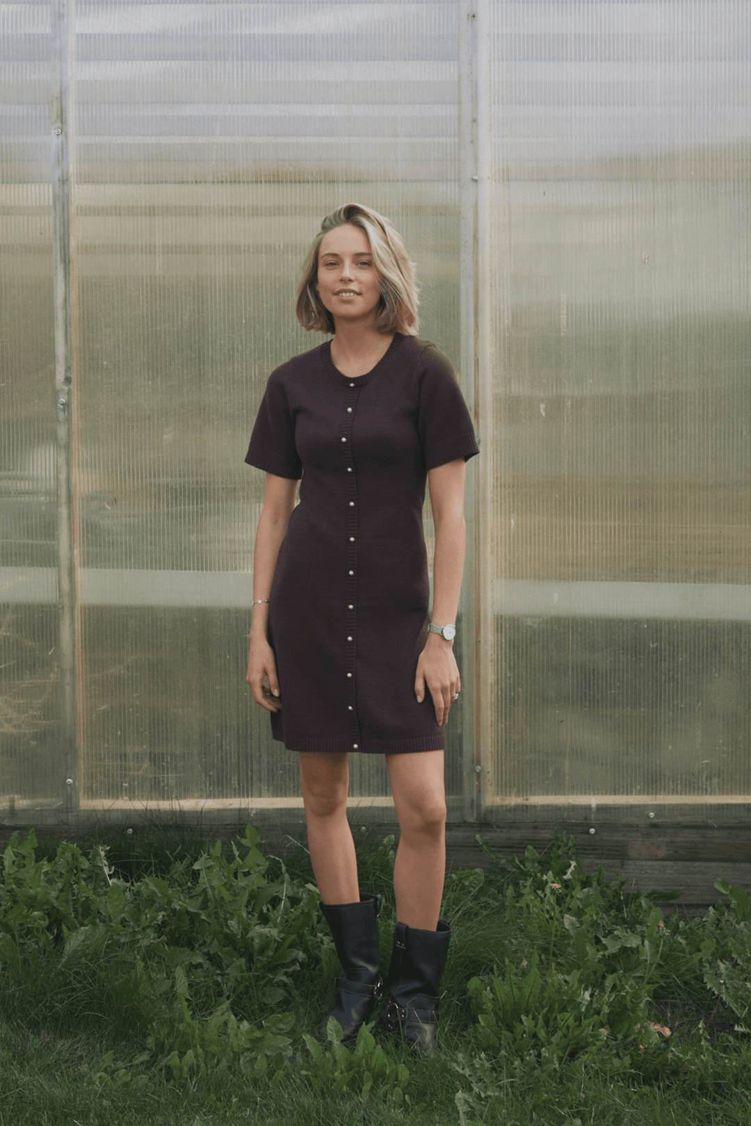 Elise Knit Dress Brown | Kjoler | Smuk - Dameklær på nett