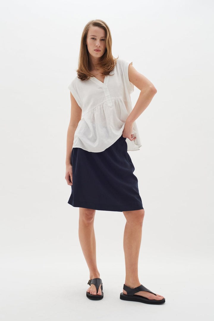 Ellieiw Short Skirt Marine Blue | Skjørt | Smuk - Dameklær på nett