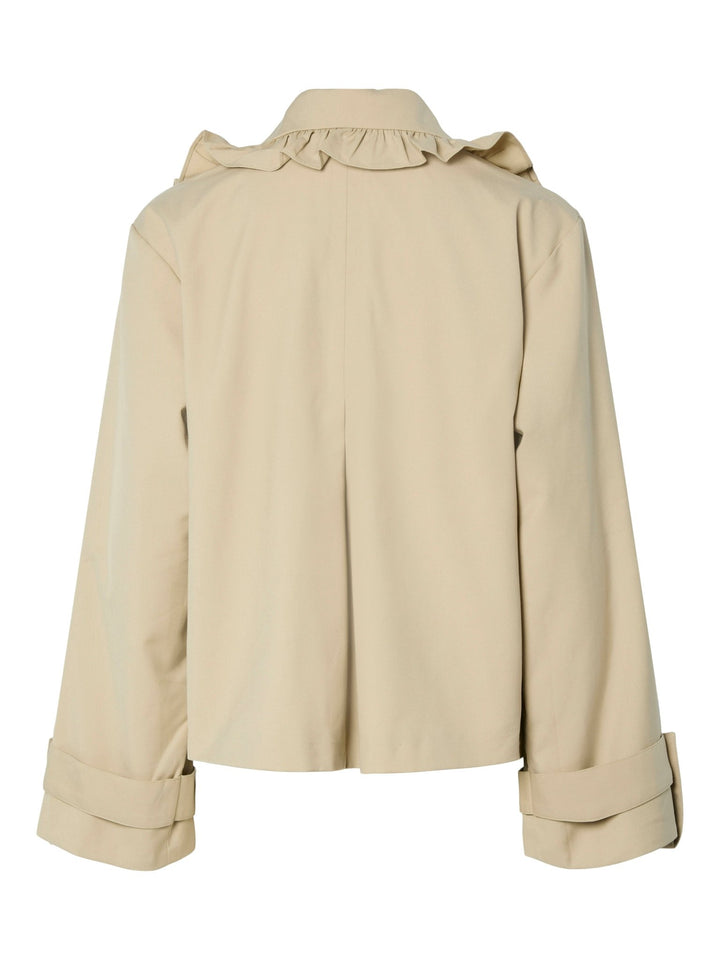 Elsana Ls Short Trenchcoat Travertine | Yttertøy | Smuk - Dameklær på nett