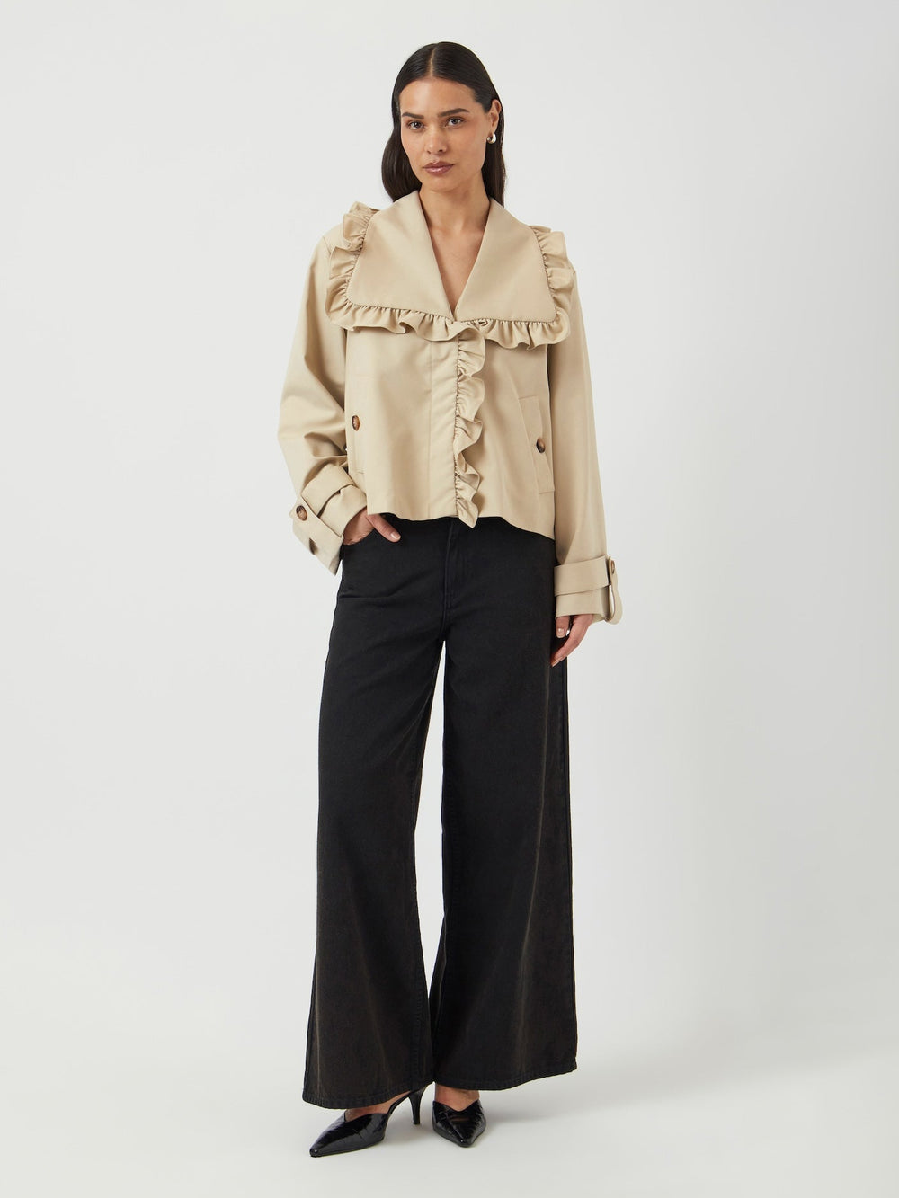 Elsana Ls Short Trenchcoat Travertine | Yttertøy | Smuk - Dameklær på nett