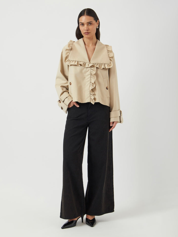 Elsana Ls Short Trenchcoat Travertine | Yttertøy | Smuk - Dameklær på nett