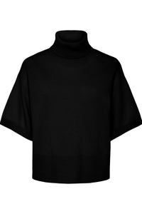 Emila 2/4 Wool Knit Pullover Black