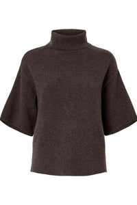 Emila 2/4 Wool Knit Pullover Coffee Bean