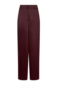Emmett Heavy Sateen Pants Burgundy