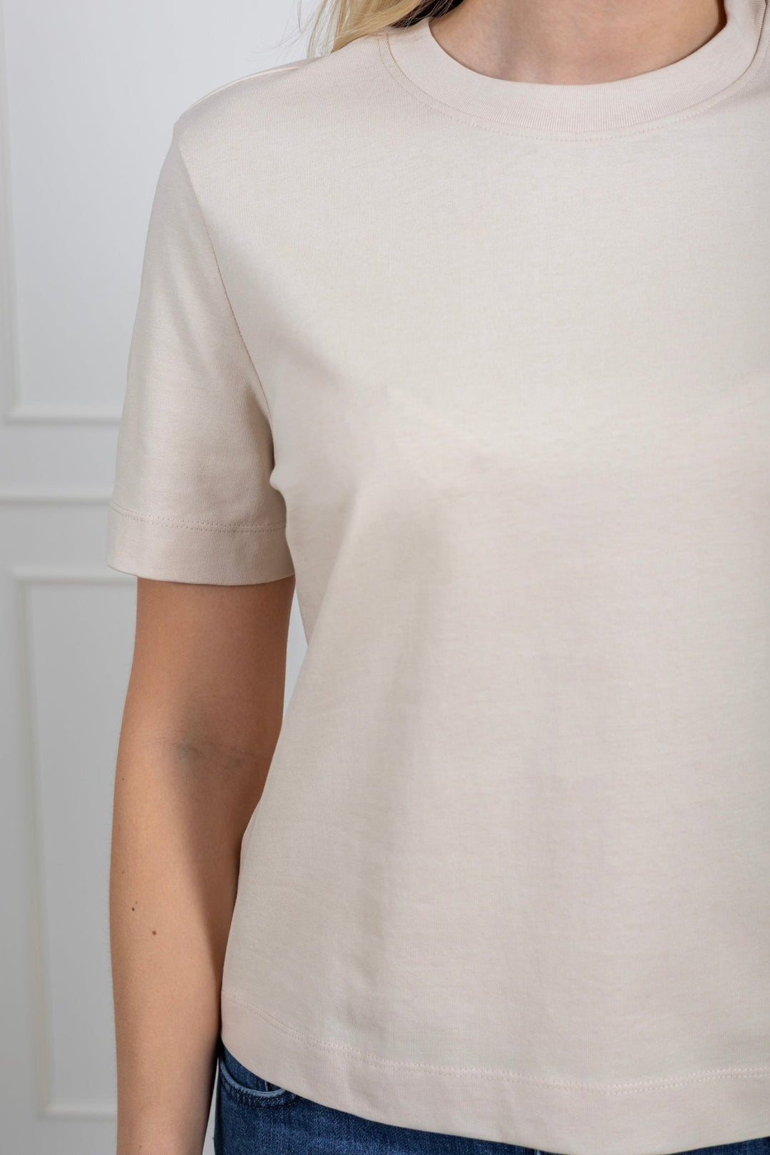 Essential Ss Boxy Tee Oatmeal | Topper | Smuk - Dameklær på nett