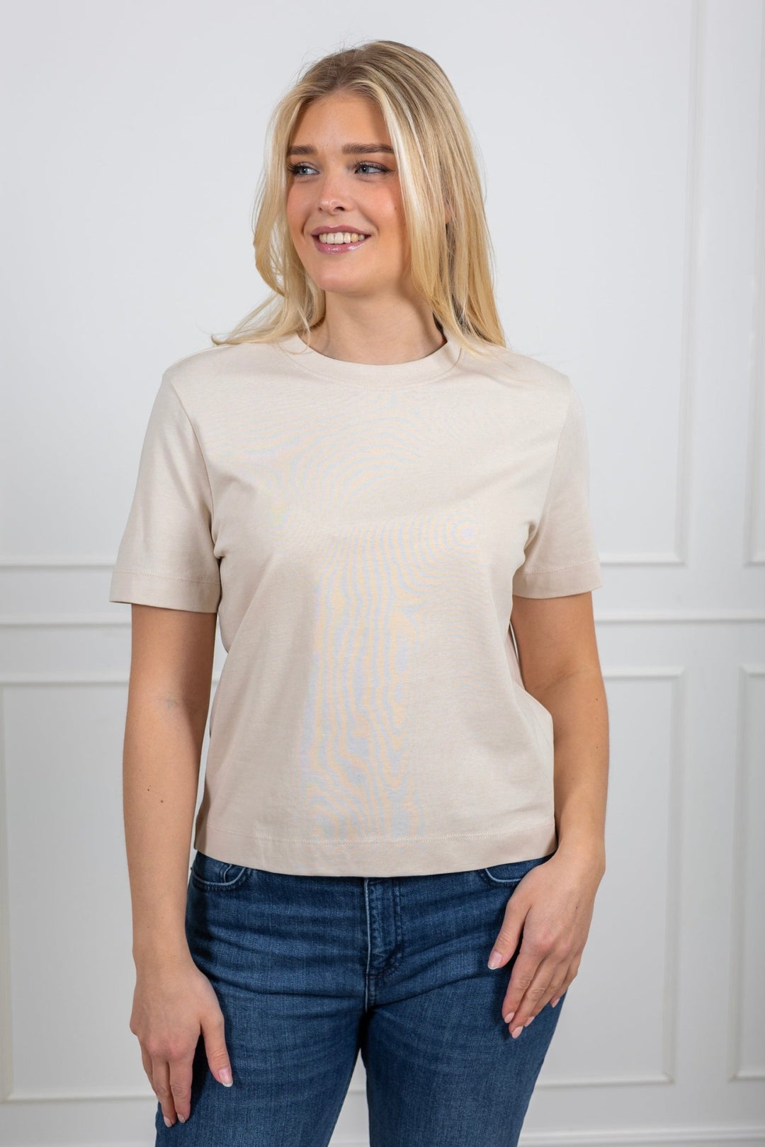 Essential Ss Boxy Tee Oatmeal | Topper | Smuk - Dameklær på nett