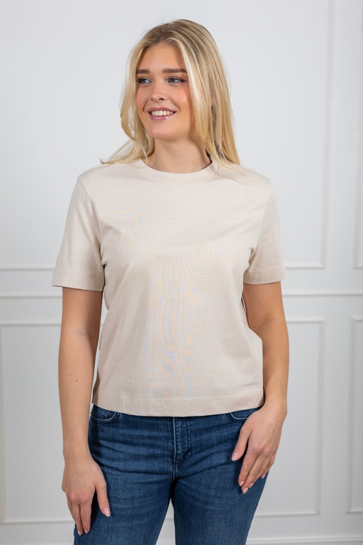 Essential Ss Boxy Tee Oatmeal | Topper | Smuk - Dameklær på nett
