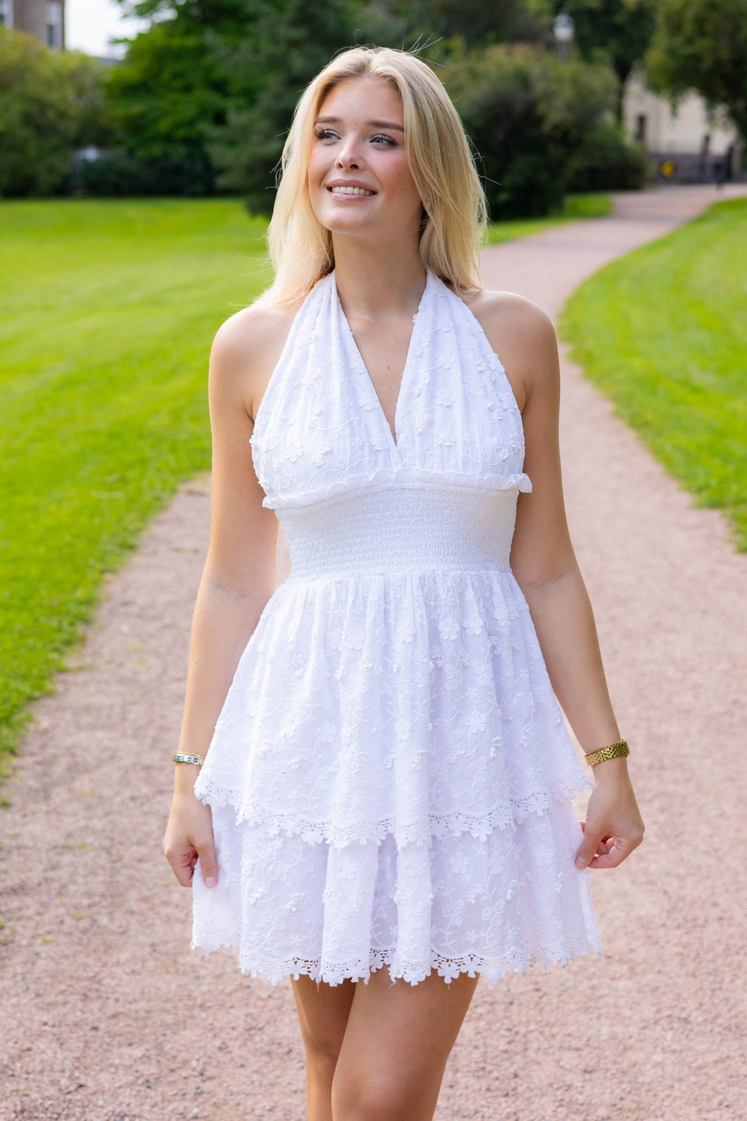 Evelyn Mini Dress White | Kjoler | Smuk - Dameklær på nett