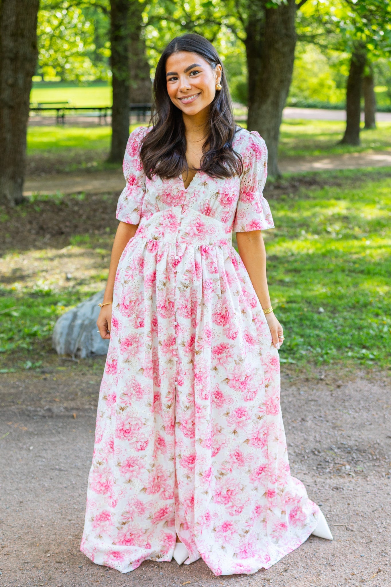 Love Lolina - Evie Maxi Dress Peony Pop Pink - Smuk