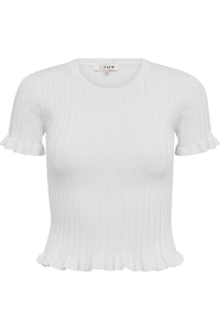 Fabi Knit Top White