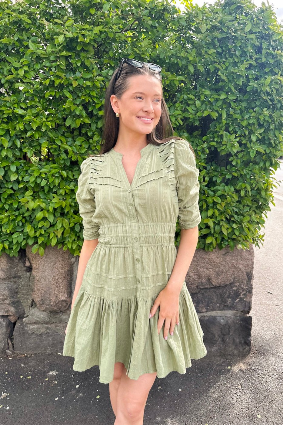 Fabienne Mini Dress Soft Sage | Kjoler | Smuk - Dameklær på nett