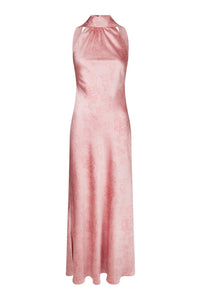 Fiona Pattern Satin Dress Light Pink