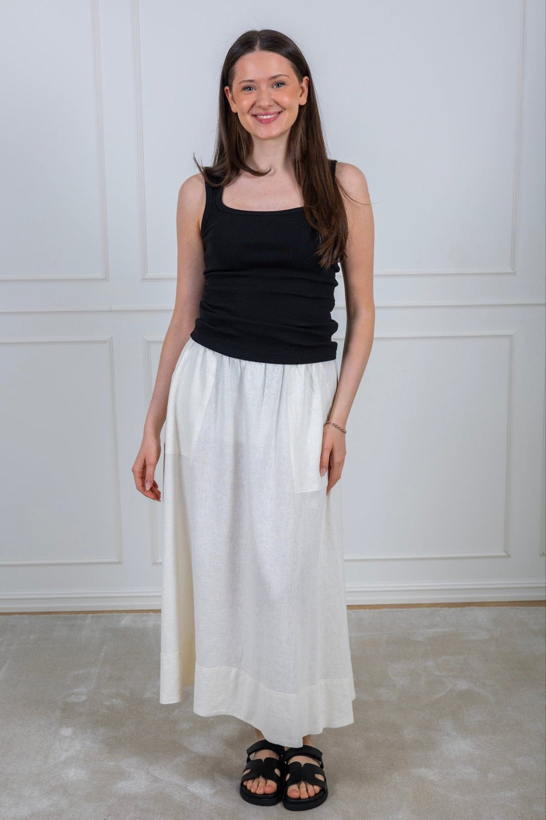 Flaxy Hw Ankle Skirt Star White | Skjørt | Smuk - Dameklær på nett
