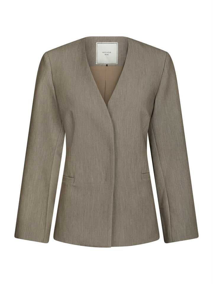 Frillis Fitted Blazer Dark Sand | Blazer | Smuk - Dameklær på nett