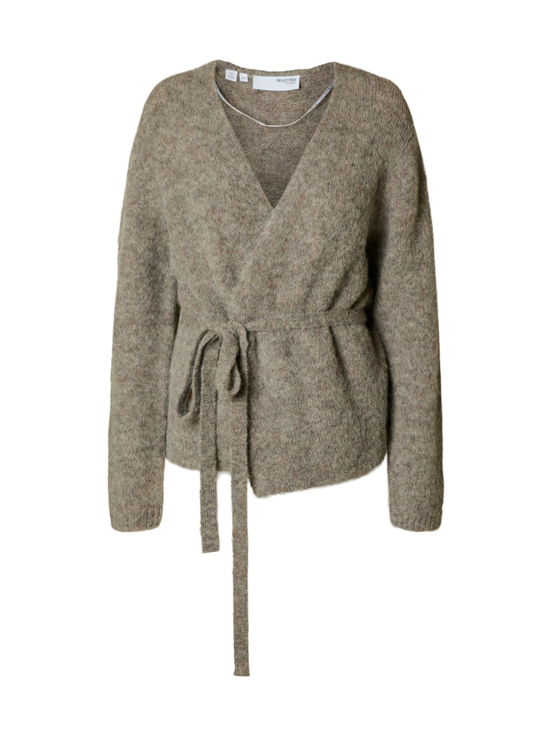 Gabella Ls Knit Belt Cardigan Steel Gray Melange | Genser | Smuk - Dameklær på nett