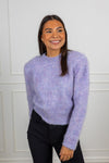 Hairy Knit Sweater Lilac