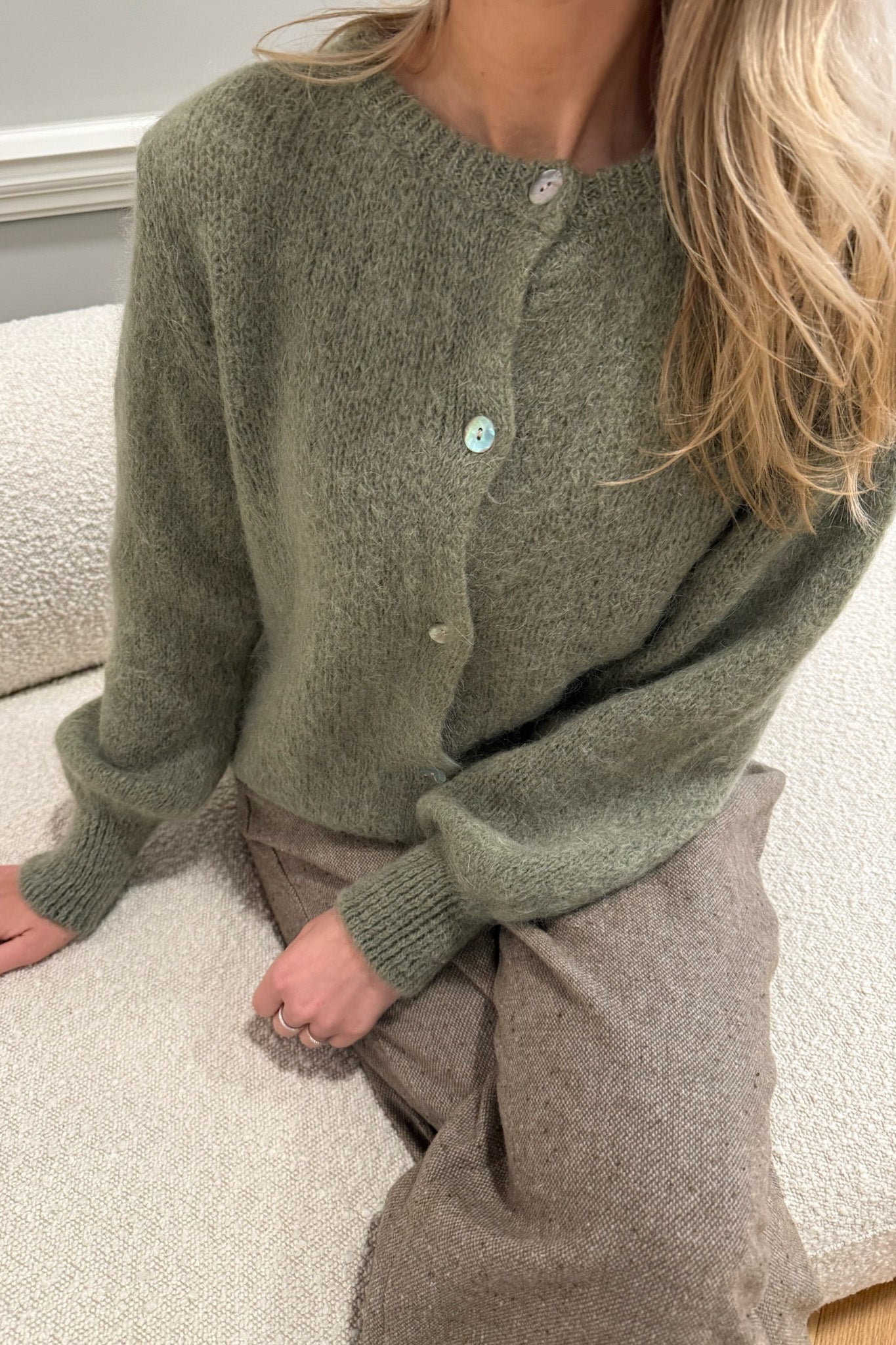 Ida Ss Cardigan Beige