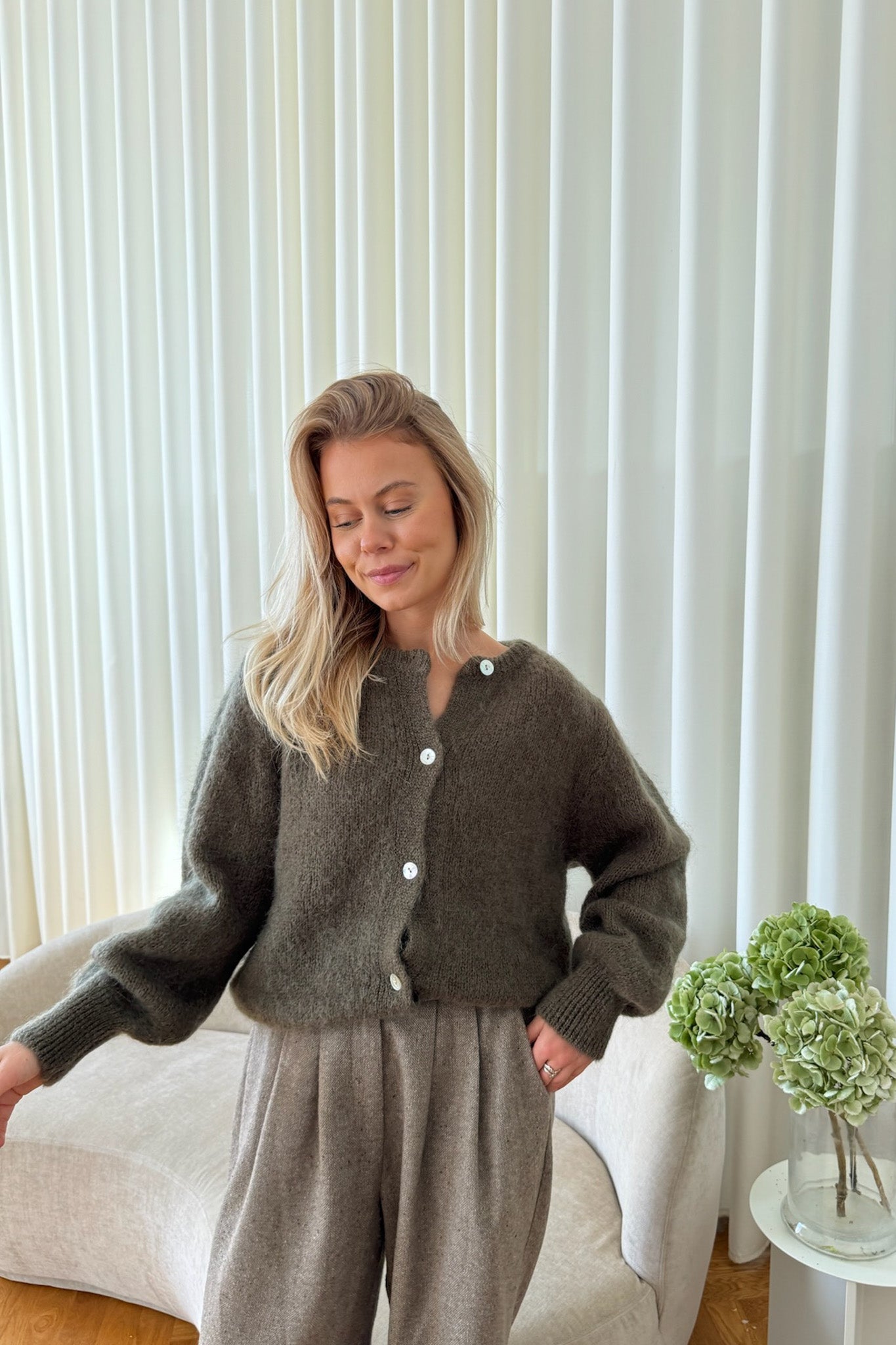 BYIC - Ida Cardigan Army Green - Smuk