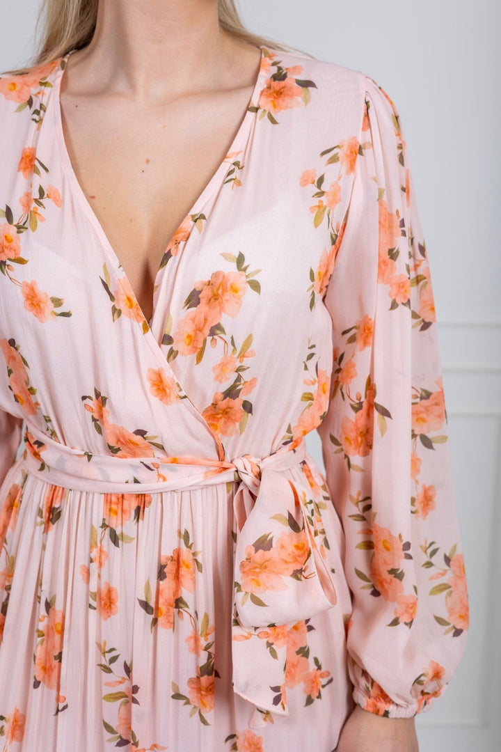 Ingrid Maxi Dress Peach Bloom | Kjoler | Smuk - Dameklær på nett