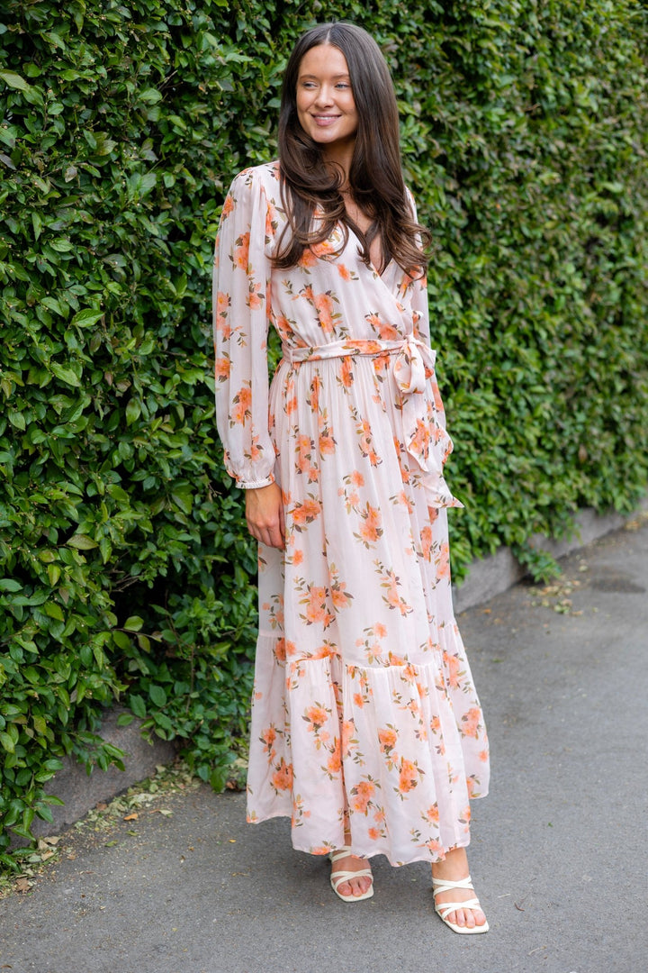 Ingrid Maxi Dress Peach Bloom | Kjoler | Smuk - Dameklær på nett